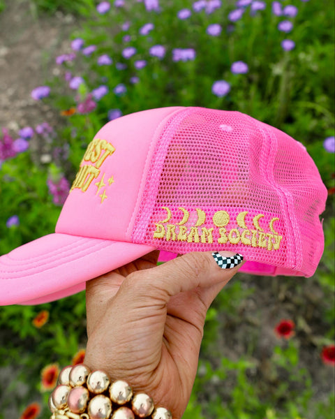 Pink"Manifest That Shit" Trucker Hat - The Lace Cactus