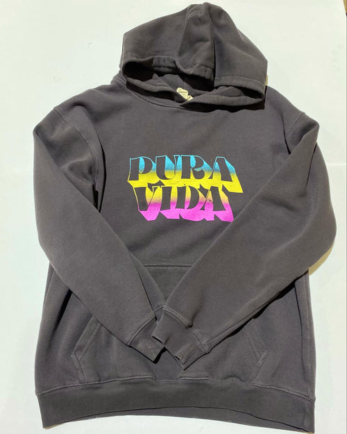 "KC" Pura Vida Hoodie Dark Gray Size: SM Petite