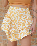 “KC” Mustard Leopard Skirt - The Lace Cactus