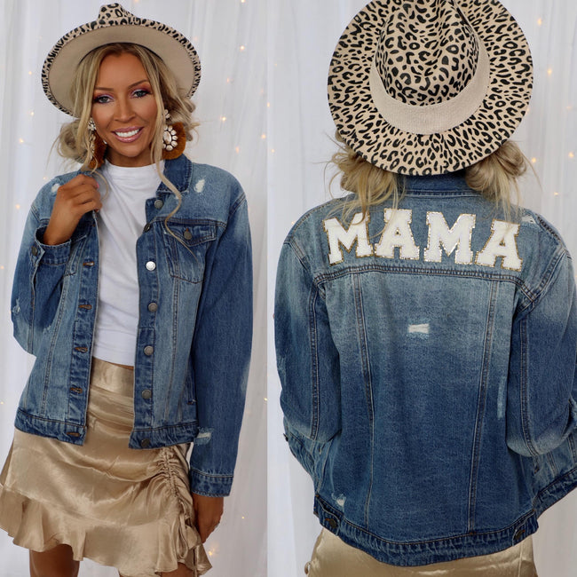 "KC" JM "MAMA" Denim Jacket: SM