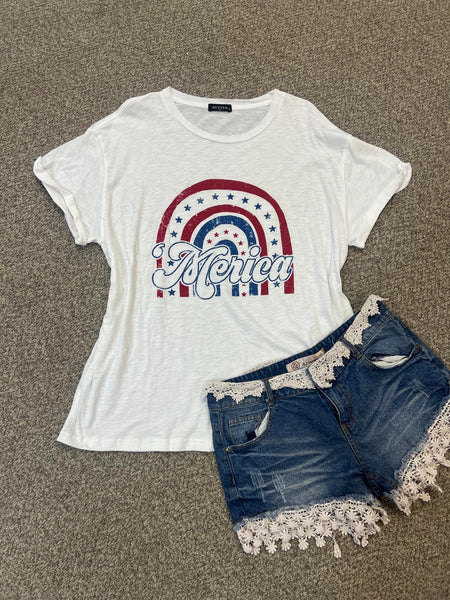 "KC" "Merica" Tee - The Lace Cactus