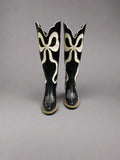 Glenda Bow Boots In Black