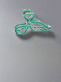 Turquoise Bow Jelly Hair Clips Claws