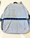 Stripped Blue & White Baby Backpack