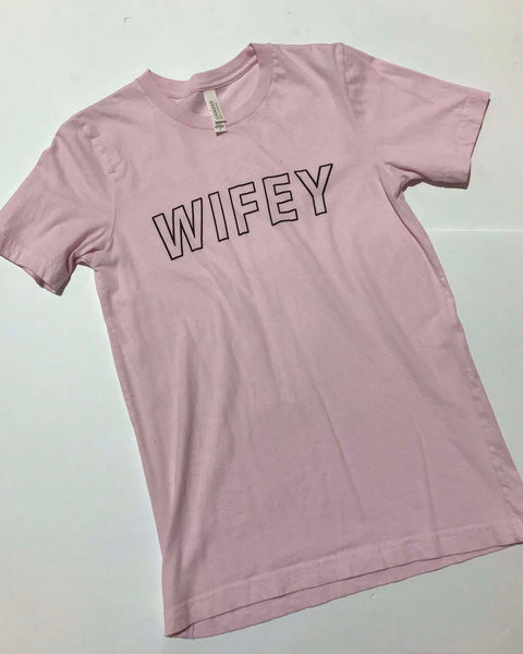 "KC"Pink "Wifey" Graphic Tee: SM