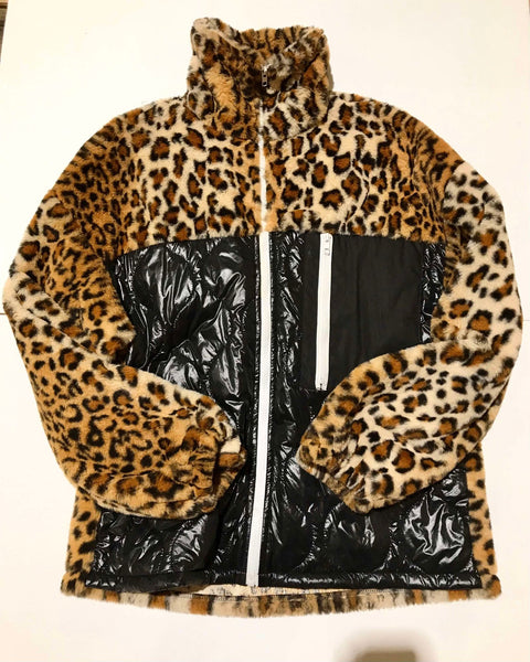 "KC" Cason Black Leopard Jacket: SM