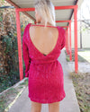 “KC” Magenta Sequin Dress - The Lace Cactus