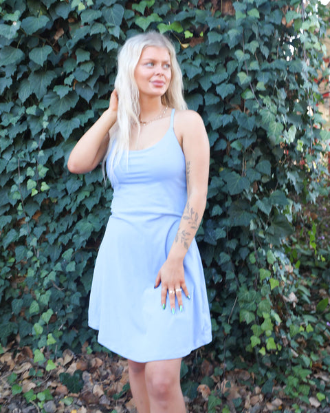 “KC” Blue Sport Wear Dress - The Lace Cactus