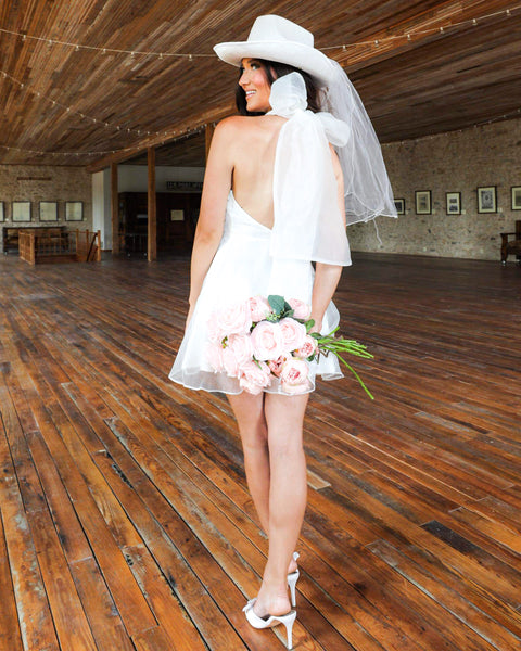 Tulum White Bow Dress - The Lace Cactus