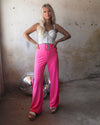 Amy Ultra Pink Passion Pintuck Pants - The Lace Cactus