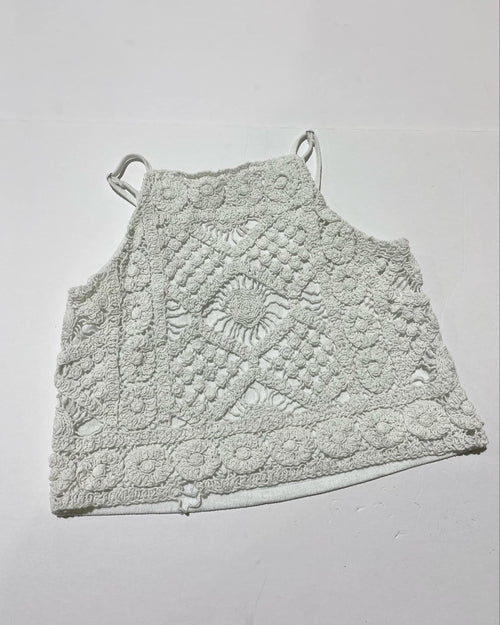 "KC" Ivory Crochet Top Size: XS