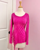 Maria Fuchsia Long Sleeve Top