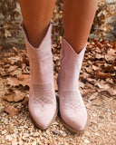 Leila Blush Booties - The Lace Cactus