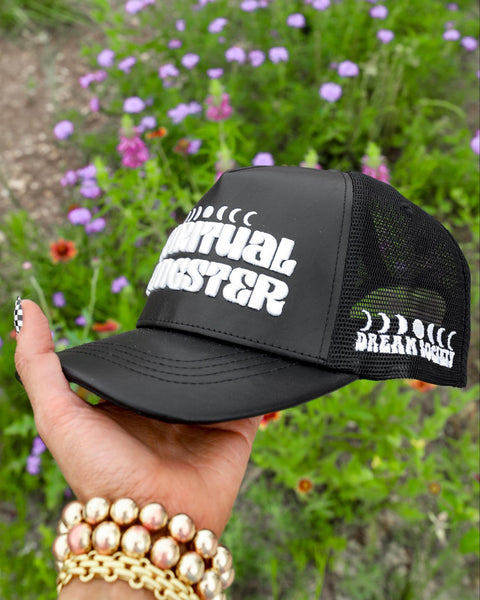 Black "Spiritual Gangster" Trucker Hat - The Lace Cactus