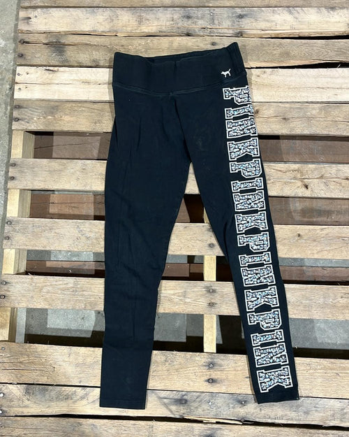 "KC" VS Pink Beaded & Sequin Detail Yoga Pants: Small