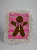 Pink Gingerbread Man Frame