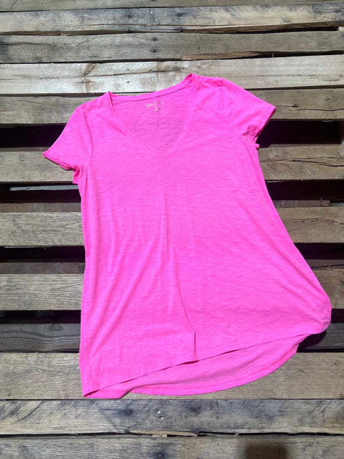 "KC" Pink Short Sleeve Top (Lilly Pulitzer) Size: S