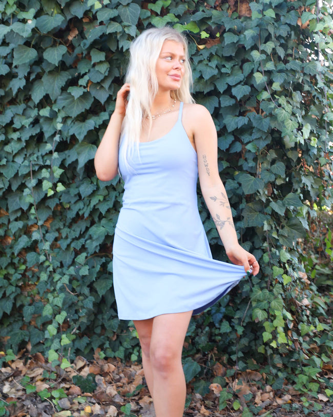 “KC” Blue Sport Wear Dress - The Lace Cactus