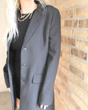 “KC” Black Blazer w/Rhineston Detail on Back Size: SM - The Lace Cactus