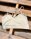 Taupe Bralette w/ Heart Neckline O/S