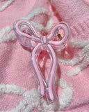 Light Pink Bow Jelly Hair Clips Claws