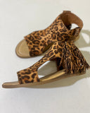 Not Rated Leopard Jas Fringe Sandals