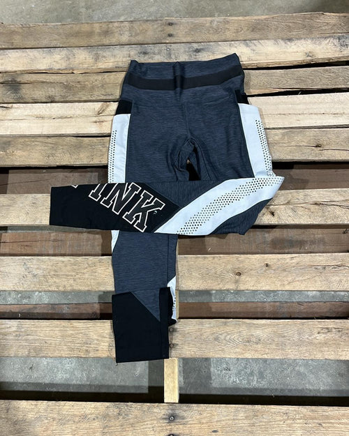 "KC" VS Pink Dark Gray Leggings: Small