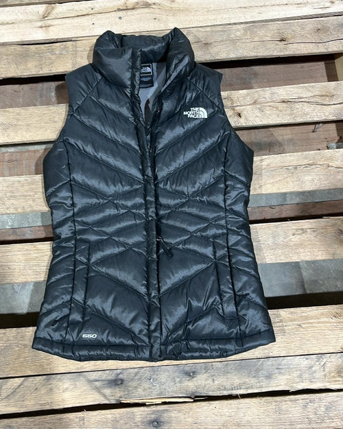 "KC" Black Northface Puffer Vest: XSmall