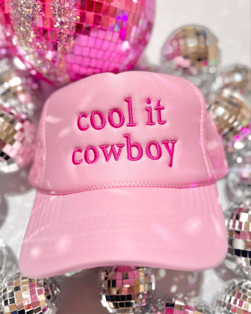 Pink "COOL IT COWBOY” Trucker Hat