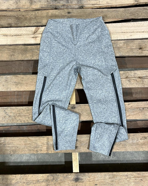 "KC" Pink Heathered Gray Leggings: Small