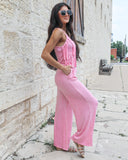 Pamela Pink Vintage Wash Jumpsuit - The Lace Cactus