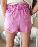 Pollyanna Acai Berry Denim Shorts - The Lace Cactus