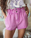 Pollyanna Acai Berry Denim Shorts - The Lace Cactus