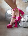 Dazzle Fuchsia Rhinestone Heels - The Lace Cactus