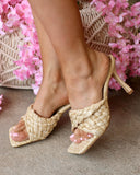 Jessa Natural Woven Heels - The Lace Cactus