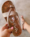 Very G Bronze Better Be Me Sandals - The Lace Cactus