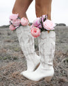 Ainsley Off-White Boots - The Lace Cactus