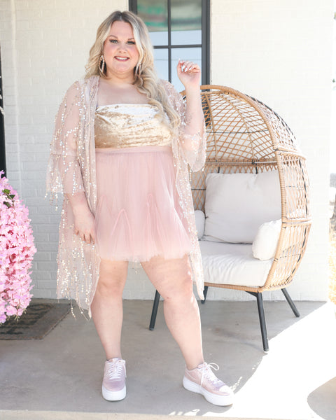 Bellmore Blush Tulle Skirt (PLUS) - The Lace Cactus