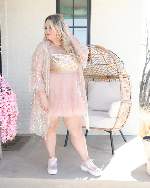 Bellmore Blush Tulle Skirt (PLUS) - The Lace Cactus