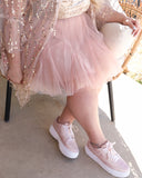 Bellmore Blush Tulle Skirt (PLUS) - The Lace Cactus