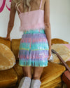 Mavis Multi Pastel Fringe Skirt - The Lace Cactus