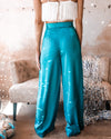 Teigan Turquoise Pleated Pants - The Lace Cactus