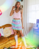 Mavis Multi Pastel Fringe Skirt - The Lace Cactus