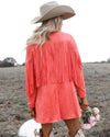 Dutton Coral Suede Jacket - The Lace Cactus