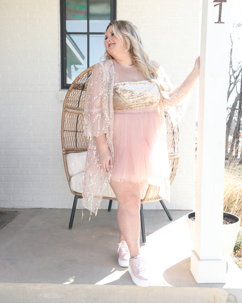 Bellmore Blush Tulle Skirt (PLUS) - The Lace Cactus