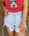 Danielle Light Denim Shorts - The Lace Cactus