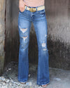 *PETITE* The Light Wash Lost Cause Flare Jeans - The Lace Cactus