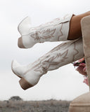 Ainsley Off-White Boots - The Lace Cactus