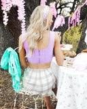 Layne Lilac Crop Top - The Lace Cactus