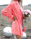 Dutton Coral Suede Jacket - The Lace Cactus